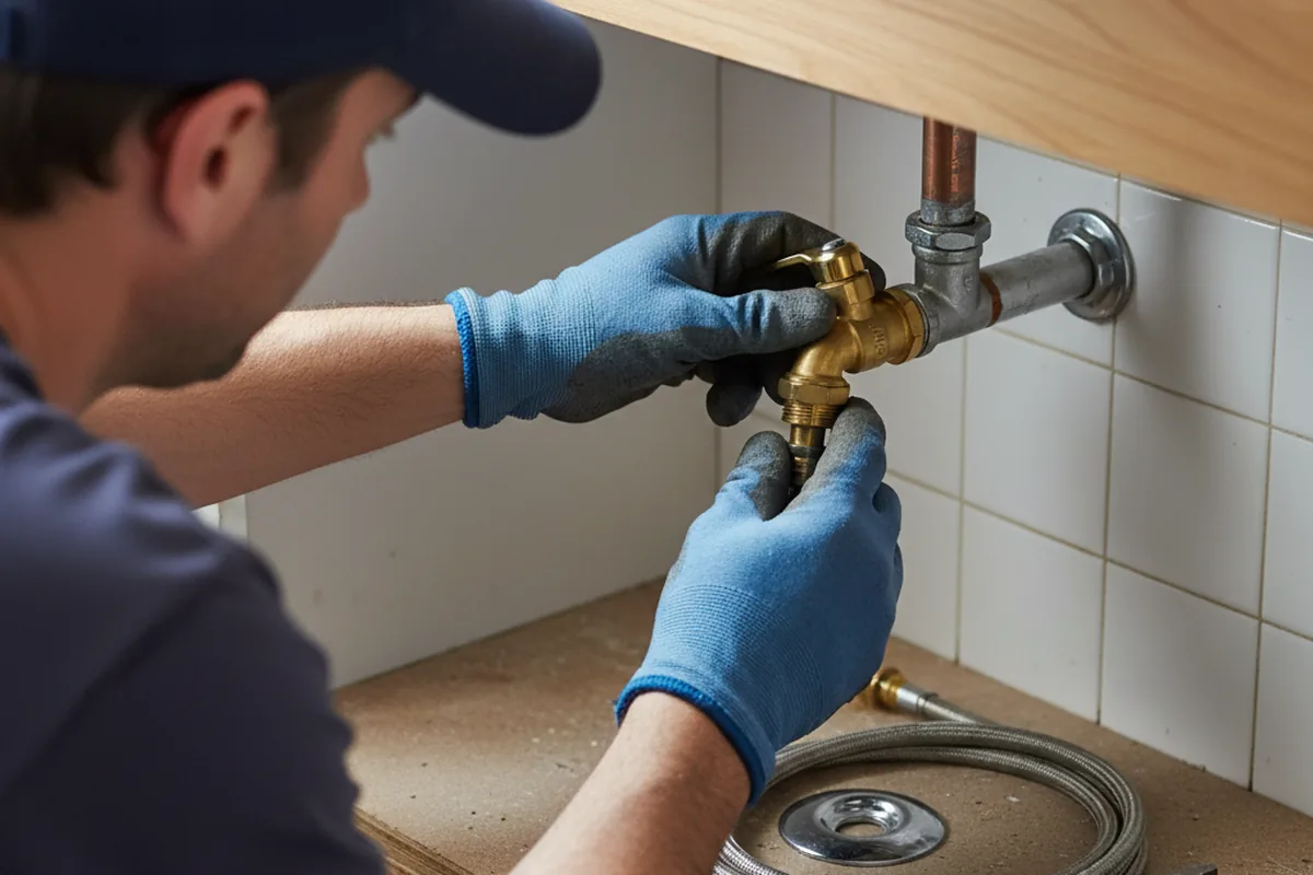 Shutoff valve and fitting work during Faucet and Fixture Repair in Eminence